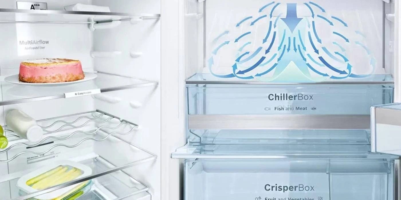 Fresh Sense و سیستم هوای چندگانه در یخچال فریزر ساید بای ساید 2 درب 32 فوت بوش مدل KAG80A104