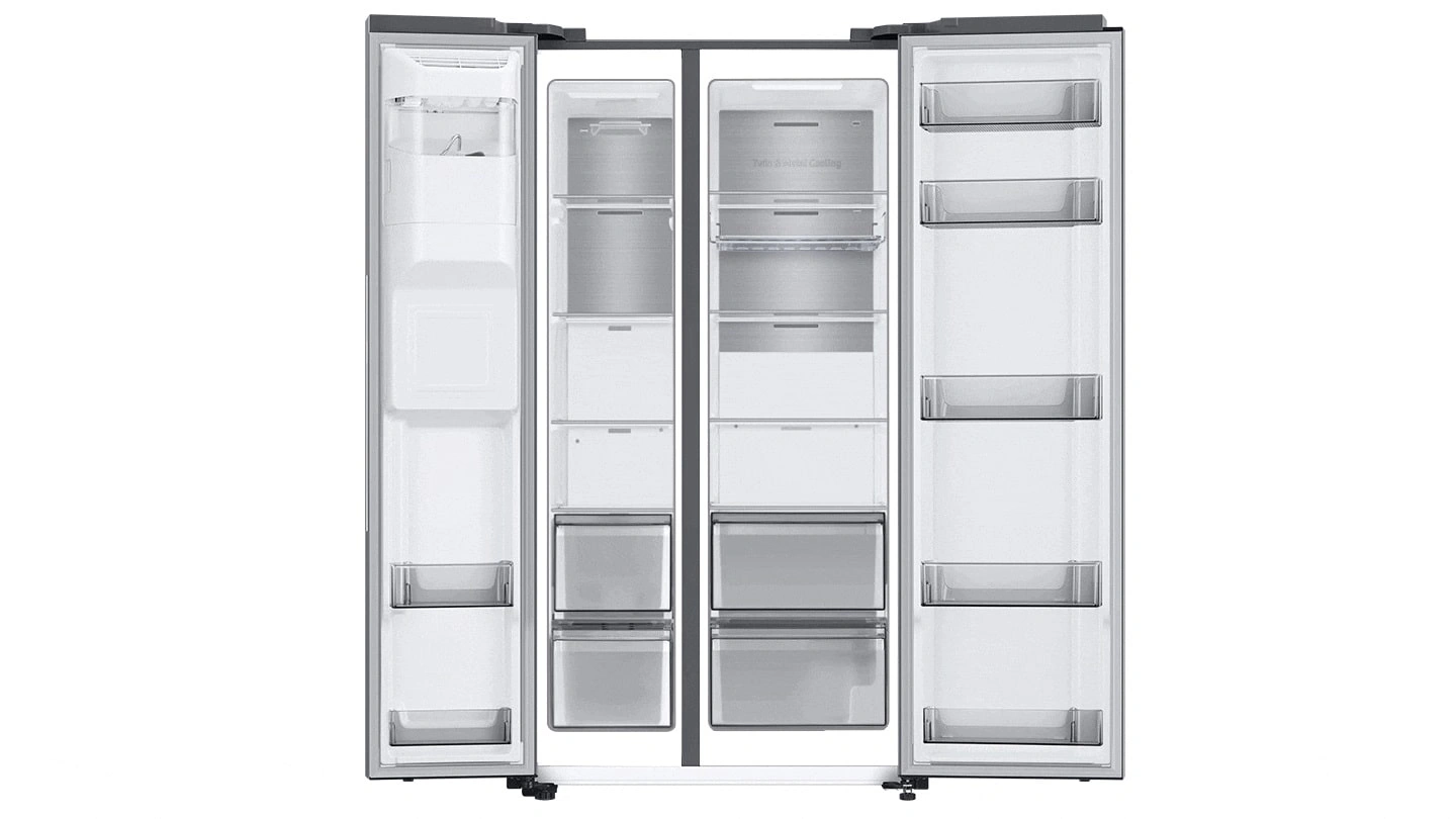 ظرفیت بالا با فناوری Space Max در یخچال فریزر ساید بای ساید 3 درب 30 فوت سامسونگ مدل RS68N8650S9