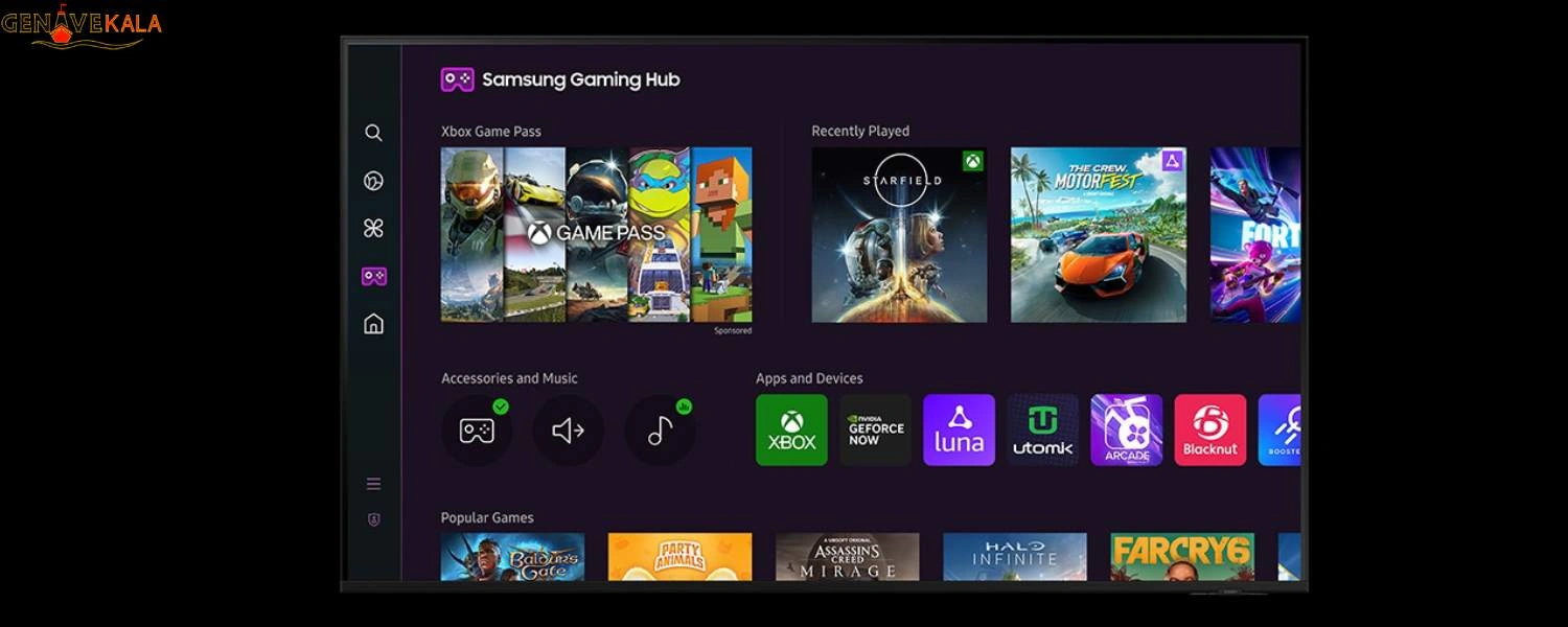 گیمینگ در تلویزیون سامسونگ DU8500