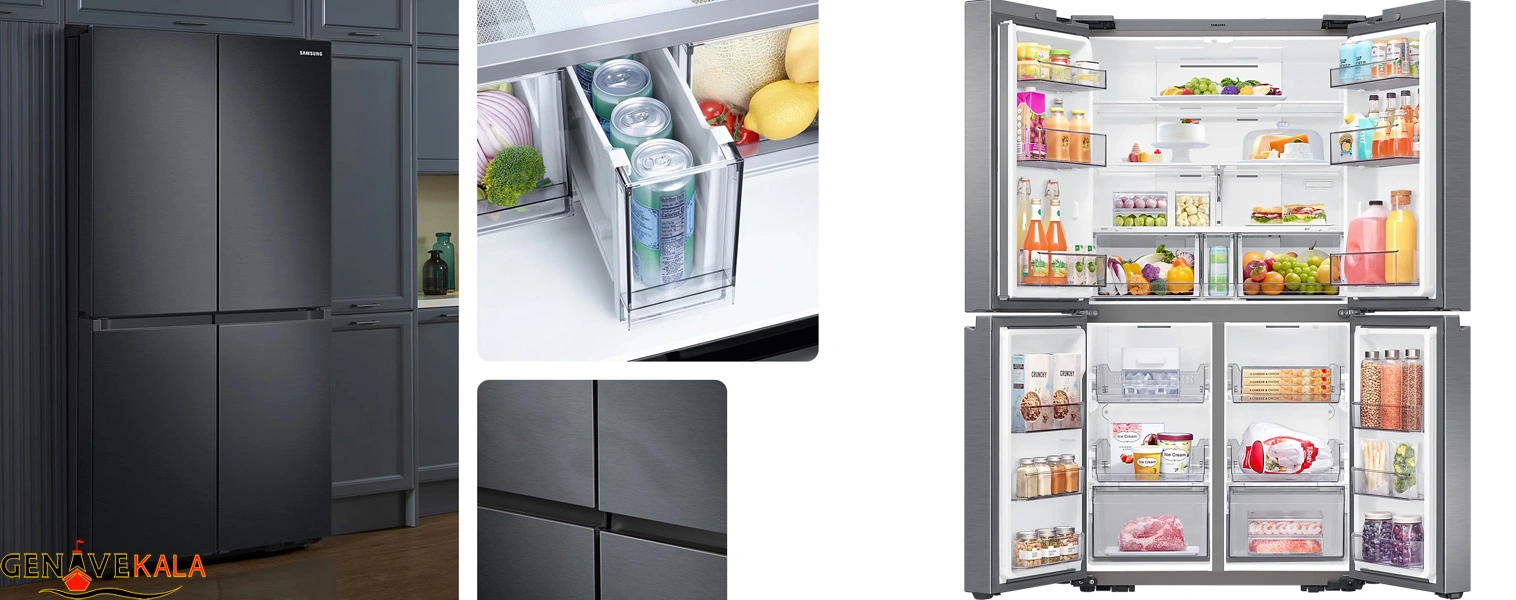 فضای داخلی یخچال فریزر سامسونگ RF59