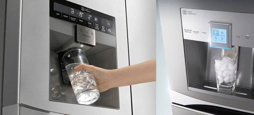  مخرن آب Slim SpacePlus خارج آسان یخچال فریزر ساید بای ساید 3 درب 30 فوت ال جی مدل GCJ-267PXW